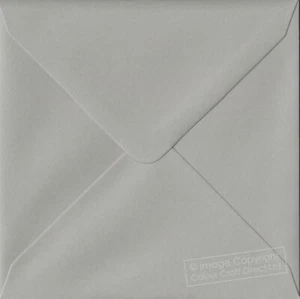 Buste colorate quadrate piccole grigio gufo 130 mm x 130 mm gommate 120 g/m² - Foto 1 di 1