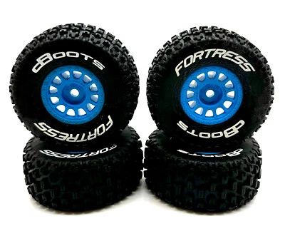 Arrma MOJAVE GROM BLX 223s - Wheels & Tires (BLUE set of 4) 4x4) ARA2304 - Image 1 of 3