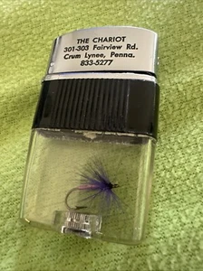 Vintage Scripto Style Vu Lighter Fly Fishing Hook Lure Engraved The Chariot Penn - Picture 1 of 4