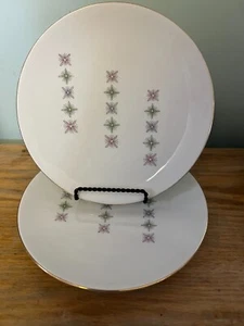 Bavaria Schumann Arzberg Germany Plates SET 2 Salad Dessert ATOMIC STAR FLOWERS - Picture 1 of 4