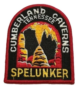 Cumberland Caverns Tennessee Spelunker Souvenir Patch 3.75" X 3" - Picture 1 of 2