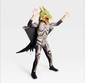 Hyde and Eek Light-Up and Sound Skeletal Dragon Costume Kids Size Medium (8-10) - Picture 1 of 2