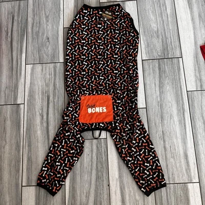 Pijama Thrills & Chills Glow In The Dark Halloween cachorro roupas ossos tamanho XL - Imagem 1 de 4