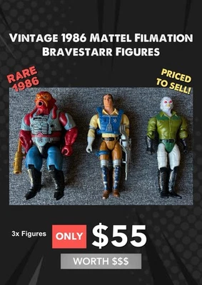 Vintage 1986 Mattel Filmation Bravestarr Figures - image 1 of 4