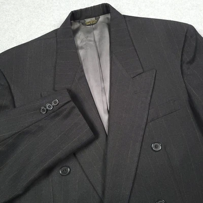 Blazer Givenchy Monsieur Hombre 42 Gris Lana Doble Pecho Rayas Abrigo Deportivo Foto 1 de 4