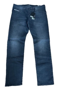 Jeans Diesel Buster uomo 36 regular fit gamba affusolata nero denim elasticizzato 36x32 - Foto 1 di 5