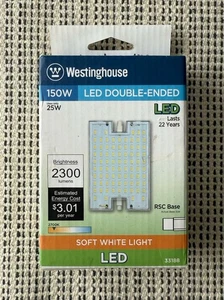 NEW Westinghouse 150W Equivalent Double-Ended Led Soft White Light Bulb RSC Base - Picture 1 of 6