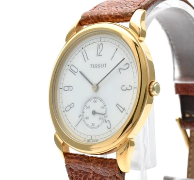 Vintage [N MINT] Tissot A280 Gold White Small Second Qz 33mm Men's Watch JAPAN - image 1 of 4