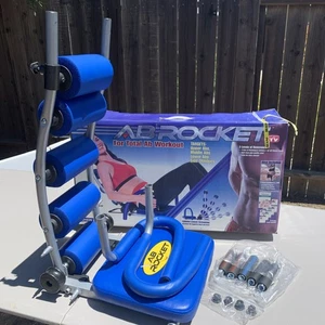 Originale Ab Rocket Addominale Trainer Core Forza Allenamento Dondolo Home Gym Blu - Foto 1 di 12