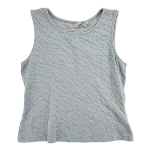 C&C California Women's Light Blue Textured Tank Top Casual Sleeveless L - Picture 1 of 6