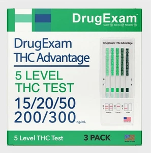 3 Pack - THC Advantage Made in USA Multi Level Marijuana Urine Test Kit. High... - Picture 1 of 8
