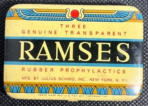 1947 Ramses Kondom Dose Julius Schmid New York Gummiprophylaxe - Bild 1 von 6