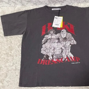 New Men L Dress Camp Baki short sleeve Black T-shirt 100% cotton Tops Discontinu - Picture 1 of 3