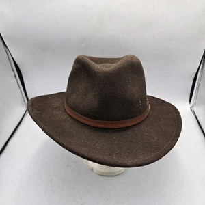 Country Gentleman Lite Felt 100% Wool Water Repellent Brown Hat Size L - Picture 1 of 7