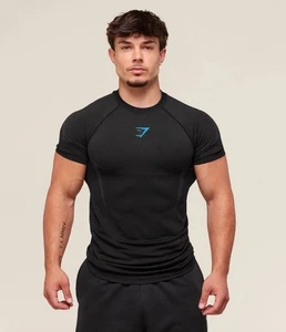 Small Gymshark Onyx 5.0 V5 Seamless T-Shirt - BLACK GREY - Short Sleeve Presale - Picture 1 of 7