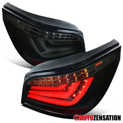 Fit 2004-2007 BMW E60 5-Series Black Smoke LED Bar Tail Lights Rear Brake Lamps Foto 1 de 4