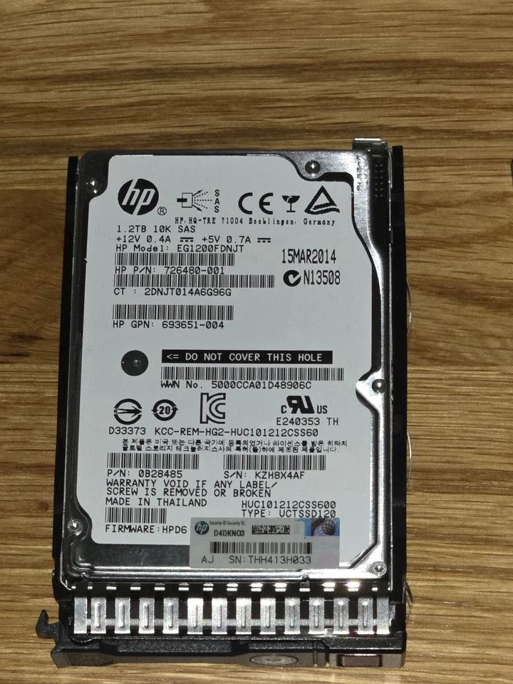 HP 1.2TB 12G, SAS 10K, 2.5" Internal Hard Disk Drive  - Image 1 of 3