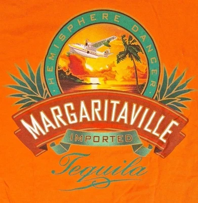 Camisa De Colección Jimmy Buffett Margaritaville Tequila XL Naranja Yunque Preencogida Foto 1 de 4