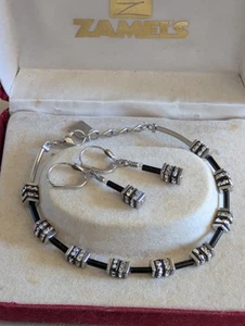 Coeur De Lion Cubist Bracelet & Earrings /Swarovski Crystals/ Gorgeous - Picture 1 of 6