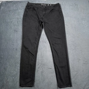 Miss Me Jeans Womens 32 Black Signature Skinny Embellished Pocket Stretch Denim - Picture 1 of 17