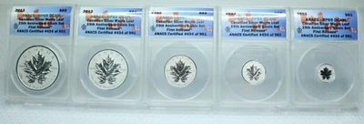 2013 Canada Silver Maple Leaf Reverse Proof 5 Coin Set ANACS RP69DCAM FR - Image 1 of 4