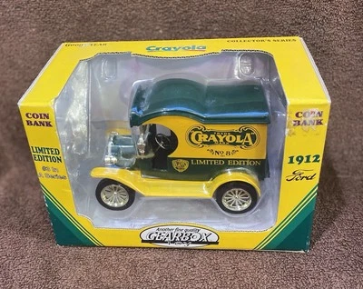 Nuevo Stock Antiguo Vintage 1912 Ford Crayola Nº 8 Die-Cast Metal Coin Bank Limited Foto 1 de 4