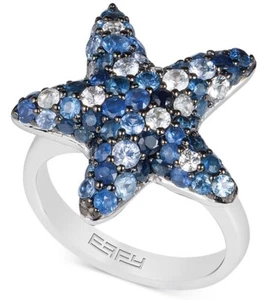 NEW! EFFY STARFISH RING IN SAPPHIRE & STERLING SILVER/ SIZE 7 / $600 - Picture 1 of 2