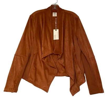 Chaqueta Good Hart Matilda Jane Cordell XL Naranja Quemado Imitación Gamuza Asimétrica Foto 1 de 4