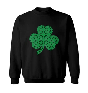 Shamrock Pop It - Fidget Fun Cool St. Patrick's Day Toddler Crewneck Sweater - Picture 1 of 8