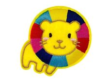 Lion Rainbow Mane Child Iron-On Sew-On Aufbuegler Miniblings Tiger 68x65mm