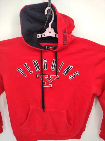 Youngstown State Penguins Hoodie Mens L Red Pullover Sweatshirt YSU Fleece Size Cover