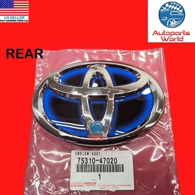 GENUINE TOYOTA PRIUS PRIUS V HYBRID REAR LUGGAGE COMPARTMENT EMBLEM 75310-47020 - Image 1 of 4