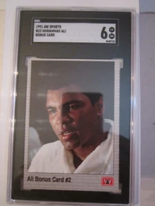 1991 MUHAMMAD ALI BOXING CARD AW SPORTS #22 SGC GRADED 6 - Picture 1 of 2