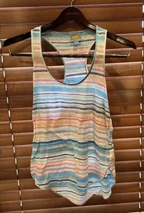 C&C California Sleeveless Striped Tank Top Gray Multi Color Womens Size Small S - Picture 1 of 3
