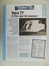 CARTE FICHE AUTO  TATRA 77 1934 (41-42)