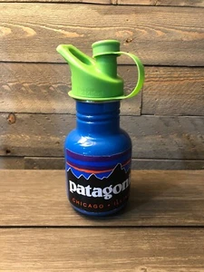 Patagonia Chicago Illinois Blue Water Bottle 12 Oz 355 ML Klean Kanteen - Picture 1 of 4