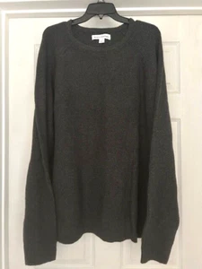 SALE Amazon Essentials Teal gray ribbed crew neck sweater XXL Raglan sleeves - Picture 1 of 6