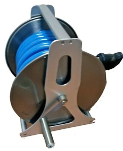 Hose Reel with 20m 1/2" Chemical Hose & Lance – Stainless Steel/Alloy - Picture 1 of 6
