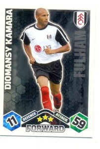 Topps Match Attax  2009-10 Premier League - Fulham F C - Diomansy Kamara