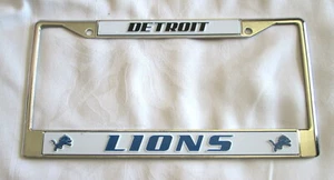 DETROIT LIONS EMBOSSED CHROME LICENSE PLATE FRAME #6b - NEW - Picture 1 of 1