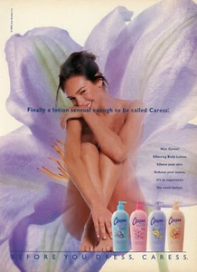 CARESS magazine AD #07 RARE 2000 PRETTY SEXY LADY NUDE ~ PURPLE - Picture 1 of 2