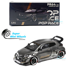 Pop Race 1:64 Toyota Pandem GR Yaris (Dark Silver Chrom) PR64-55