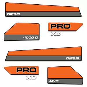 Kit de calcomanías para Polaris Ranger 4000D Pro XD 4000 juego de vinilo gráficos DIESEL NARANJA - Imagen 1 de 1