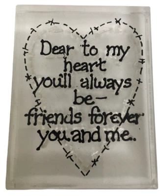 Provo Craft Clear Acrylic Stamp Friends Forever Friendship Card Making Words - Image 1 of 4