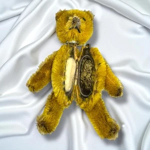 SELTENER TEDDYBÄR SCHUCO PUDER KOMPAKT MINIATUR 30er Jahre MOHAIR - Bild 1 von 10