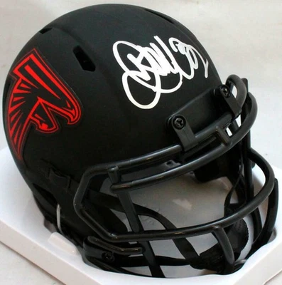 Mini Casco Jamal Anderson Autografiado Falcons Eclipse Speed - JSA W *Plateado Foto 1 de 4