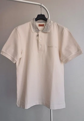 NUEVO CON ETIQUETAS Missoni Algodón Crema Polo Talla M Foto 1 de 4