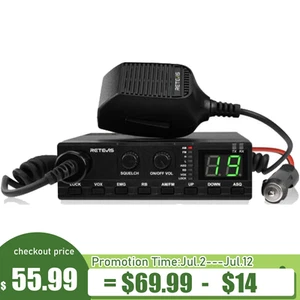Retevis MB2 4W AM / FM CB Radio 40-kanałowy mobilny kanał samochodowy 9/19 dla Trucker - Zdjęcie 1 z 15