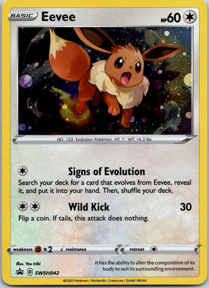 Black Star Promo Eevee SWSH042 Promo SWSH: Sword & Shield Promo Cards - Image 1 of 2