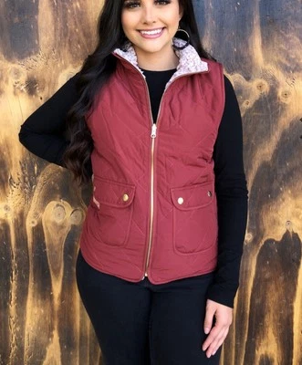 Chaleco reversible para mujer arándano y rosa talla mediana Foto 1 de 4